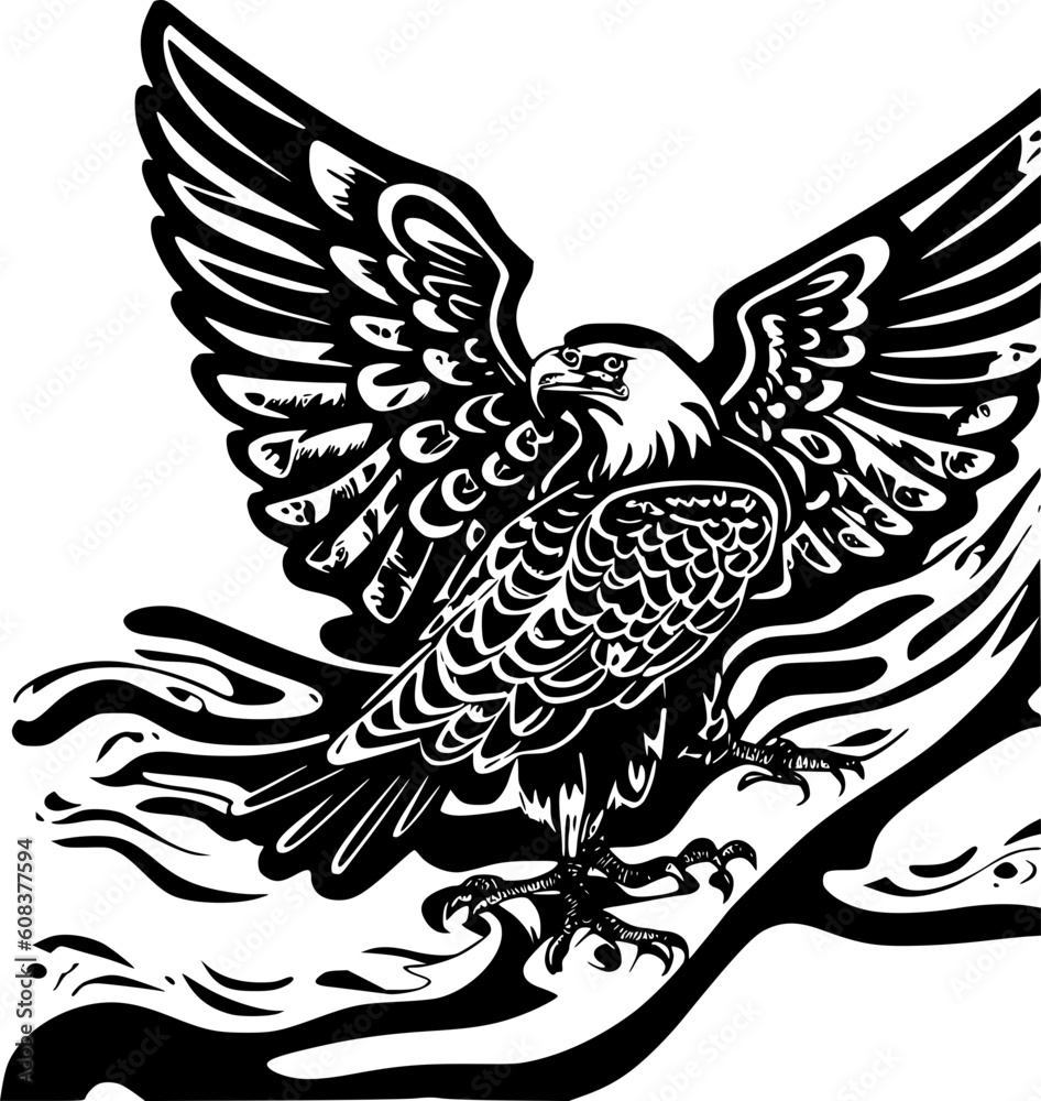 Obraz premium eagle with wings vector