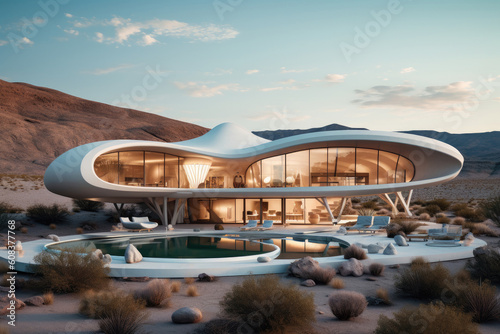 Modern Futuristic Home in the desert © O-Foto