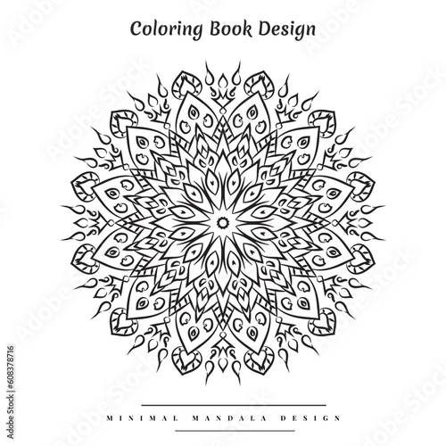 Fototapeta Naklejka Na Ścianę i Meble -  Arabic modern floral pattern islamic mandala for henna, mehndi, tattoo, decoration coloring book .