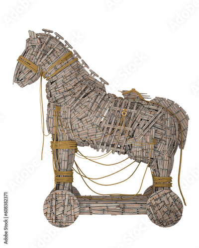 trojan horse side view
