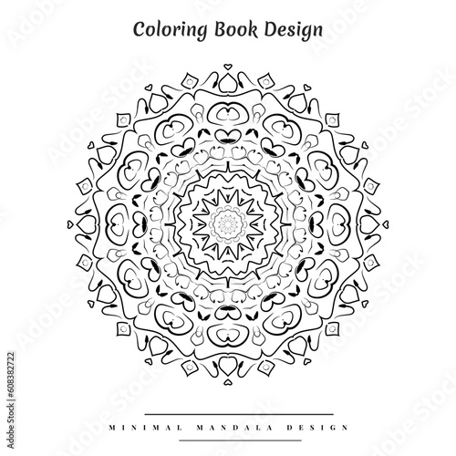 Crative Islamic cultural floral pattern mandala for henna, mehndi, tattoo, coloring book design.