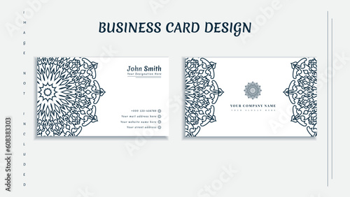 Modern creative and minimal mandala business card design