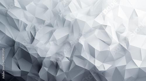 White low poly background texture. AI Generated
