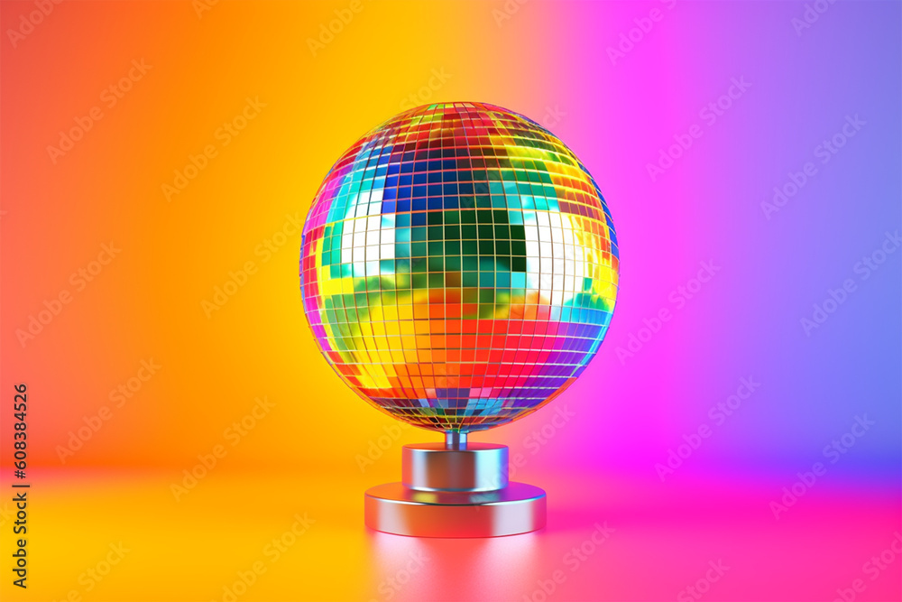 disco ball with lights generative ai disco ball with lights generative ai