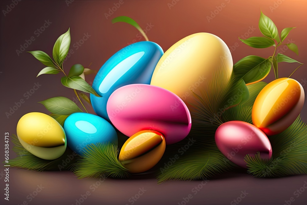 Easter Holiday Background Illustration. Generative AI Easter Holiday Background Illustration. Generative AI