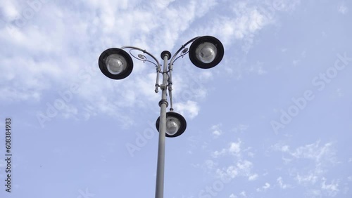 City lights with three bulbs
