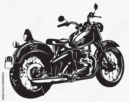 Bike vector silhouette on white background
