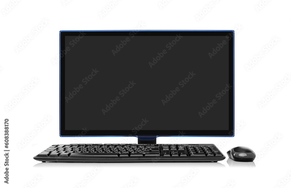 Desktop Computer PC isolated on white background.