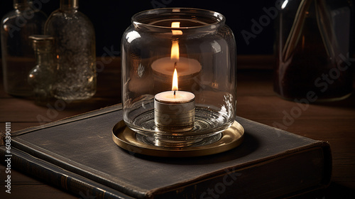 candles in church, generative, ai,candle, flame, light, fire, 