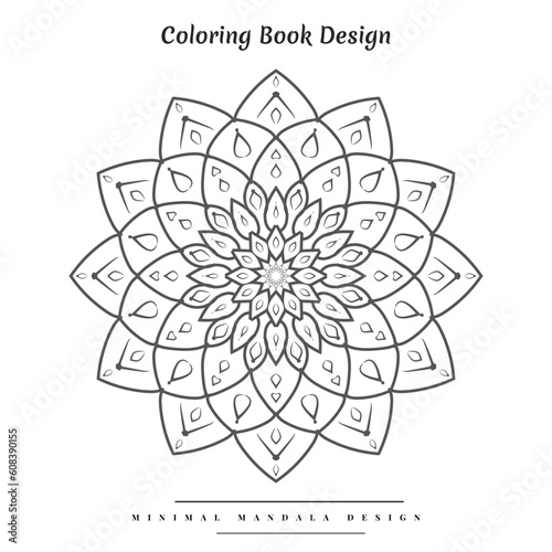 Creative arabesque islamic mandala design and coloring book for kids