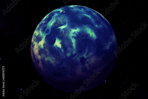 Planet Neptune on a dark background. Elements of this image furnishing NASA.