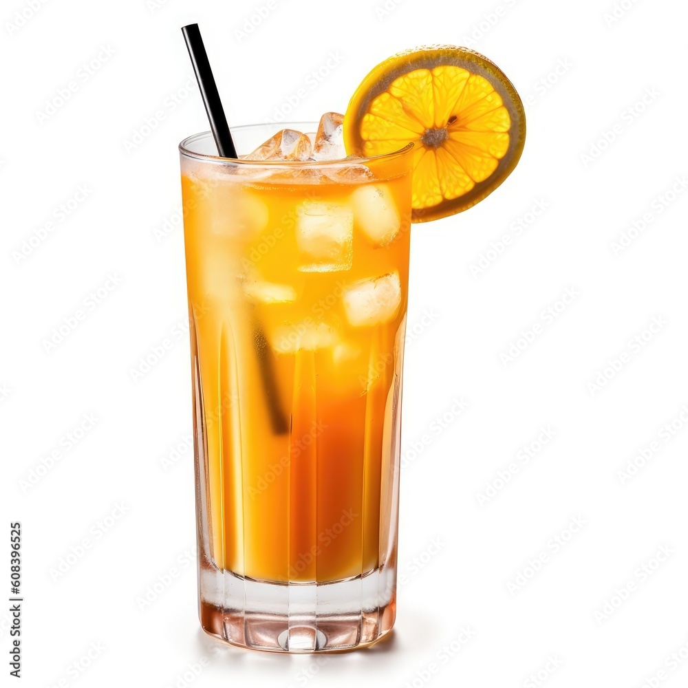 Harvey Wallbanger Cocktail isolated on white (generative AI) Harvey Wallbanger Cocktail isolated on white (generative AI)