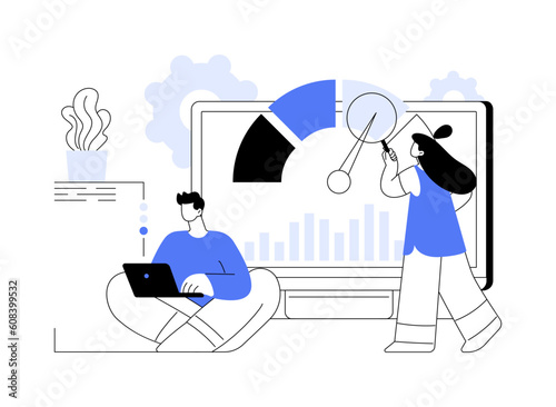 Benchmark testing abstract concept vector illustration.