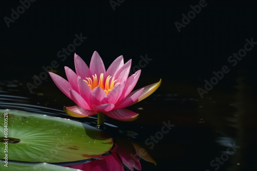 Lotus Flower or Water Lily Floating on water .AI