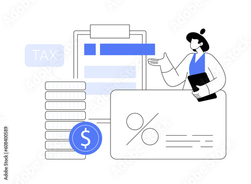 Tax credit abstract concept vector illustration. © Visual Generation