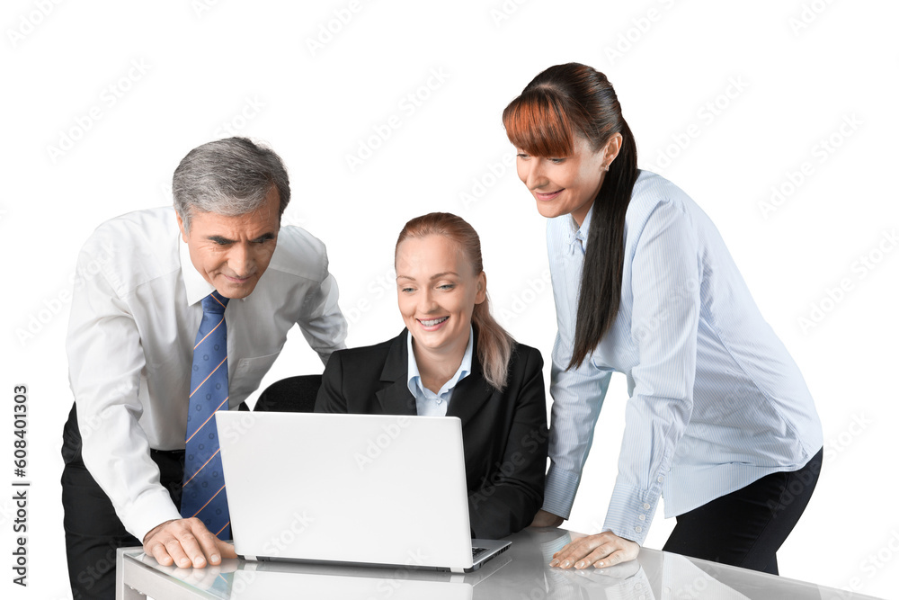 Portrait of Business People Working with Laptop Portrait of Business People Working with Laptop