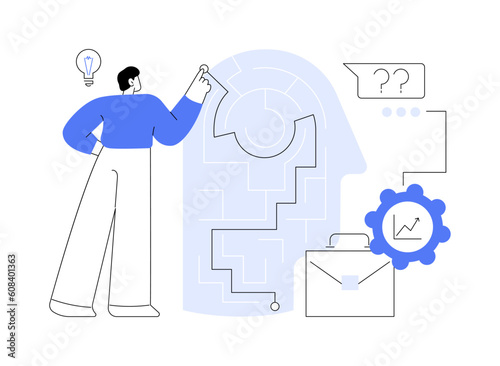 Business solution abstract concept vector illustration.