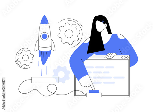 StartUp abstract concept vector illustration.