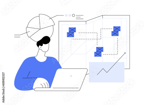 Supply chain management abstract concept vector illustration.