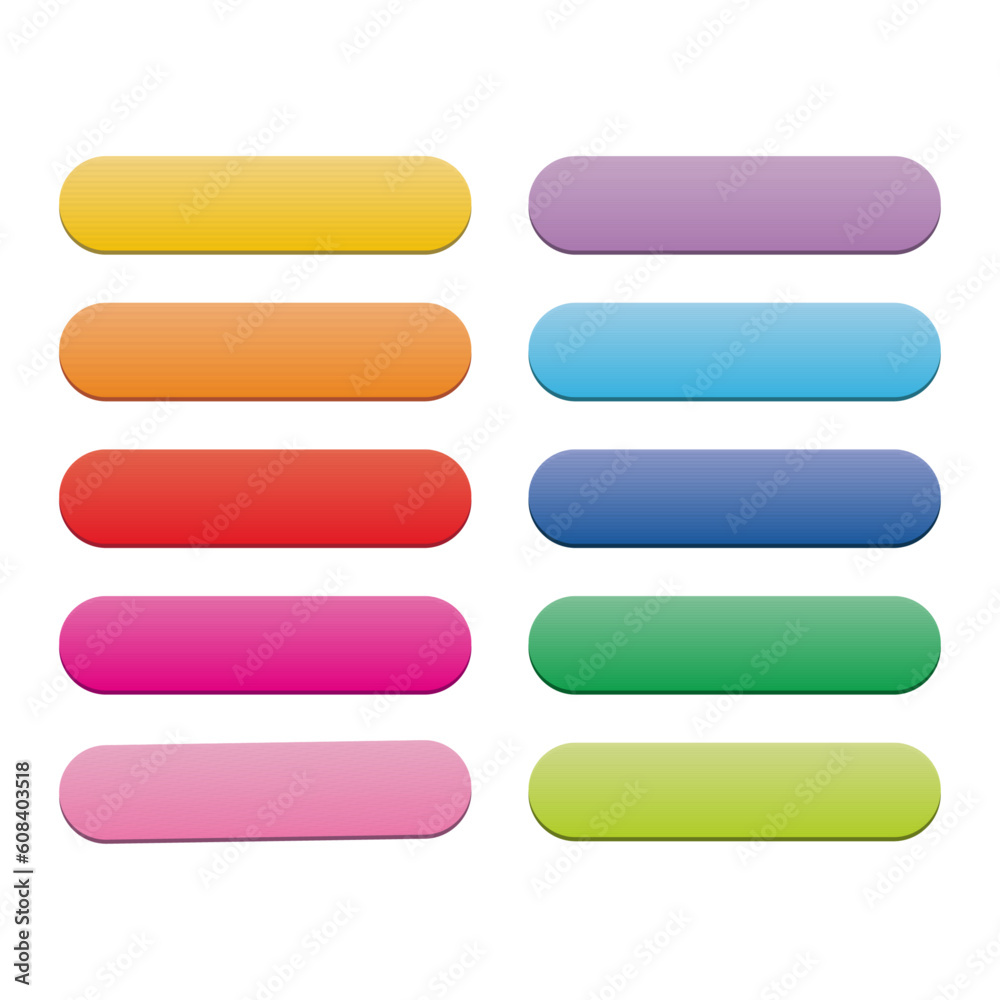 Flat Web Buttons Set Vector Isolated Material Design Flat Web Buttons Set Vector Isolated Material Design