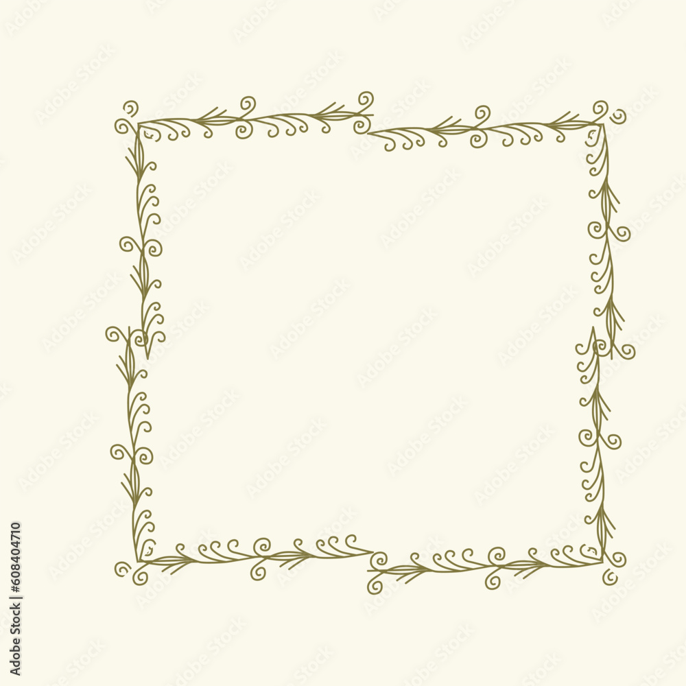 Vector floral frame with spring twigs. Hand drawn herbal wreath for card, wedding, greeting, print and other floral vintage design. Vector floral frame with spring twigs. Hand drawn herbal wreath for card, wedding, greeting, print and other floral vintage design.