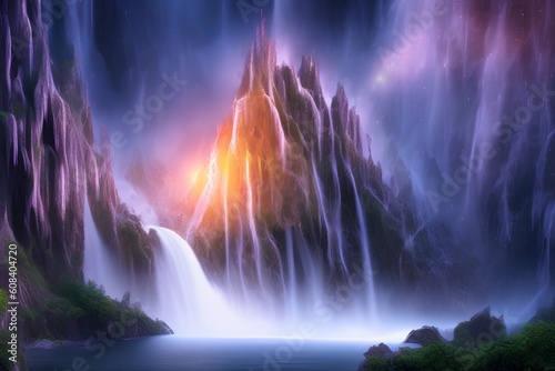Celestial Waterfalls - generative ai