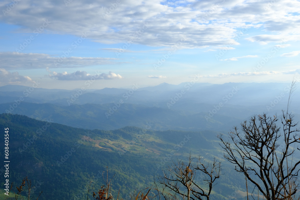 vast mountains Under the bright sky in Thailand vast mountains Under the bright sky in Thailand