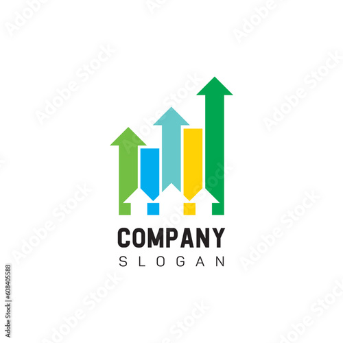Financial growth trading  logo design photo