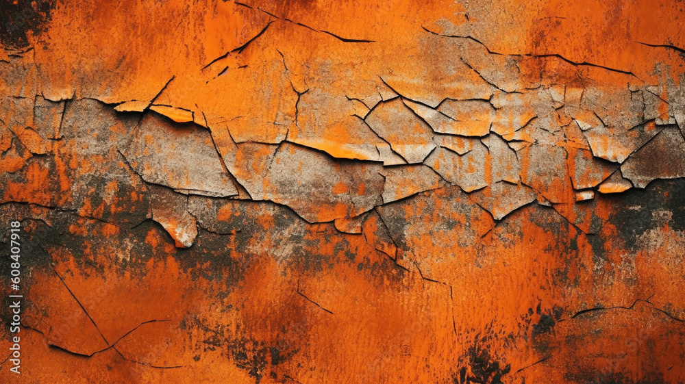 Scratched orange texture background, for banners and posters, Generated AI