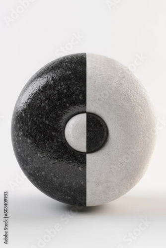 yin and yang symbol on a bright background, generative AI