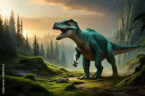 tyrannosaurus rex dinosaur generative ai technology © Aistock