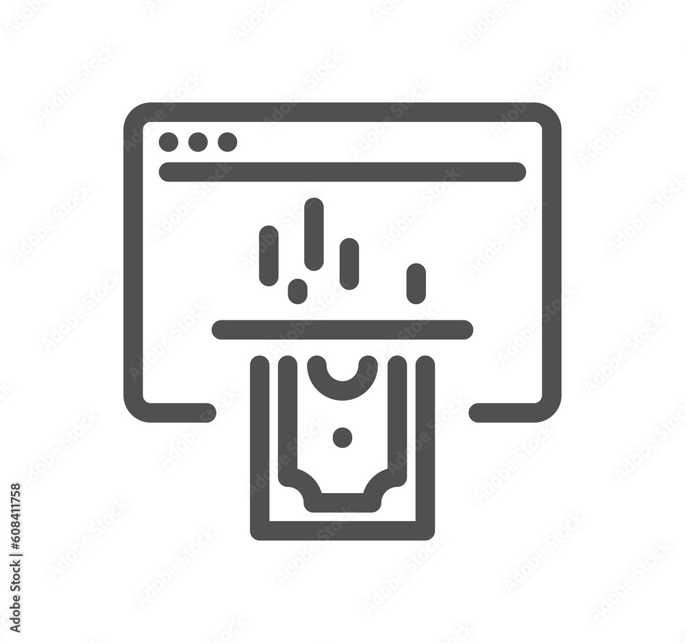 Finance related icon outline and linear symbol. Finance related icon outline and linear symbol.