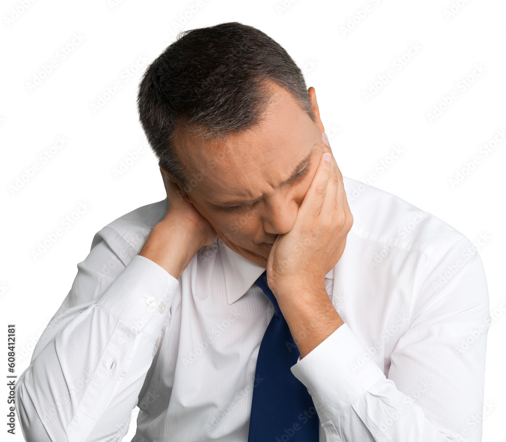 Portrait of a Worried Businessman Portrait of a Worried Businessman