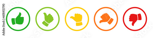 Rating thumb icon set