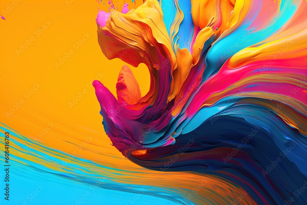 Abstract splash of color ink on background. Abstract splash of color ink on background.