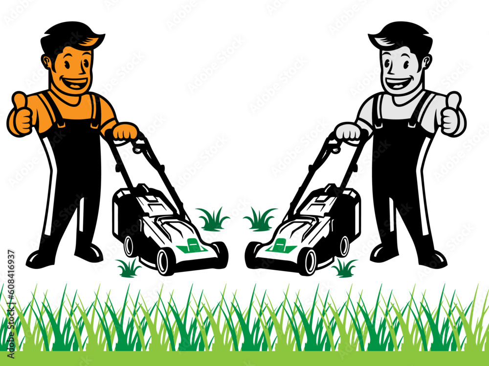 lawnmovers men logo,lawn care logo,landscape logo design,lawn mover men