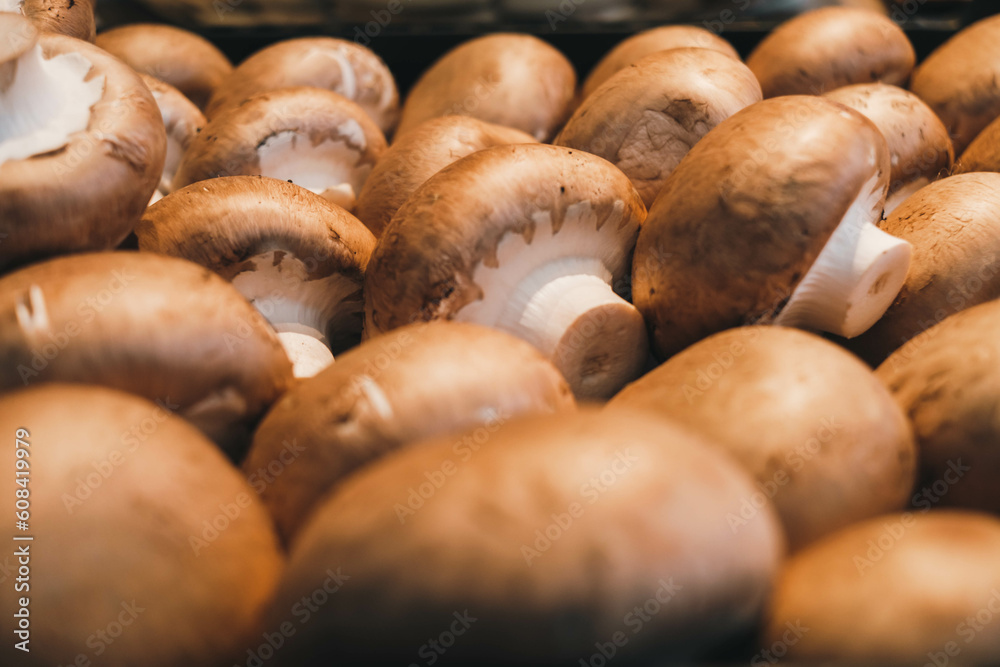 Champignon, or paris mushroom, is the most common mushroom used in