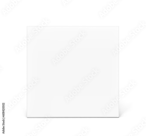 Realistic cardboard packaging box mockup. Vector illustration on white background. Can be use for food, cosmetic, pharmacy and other. Ready for your presentation. EPS10.