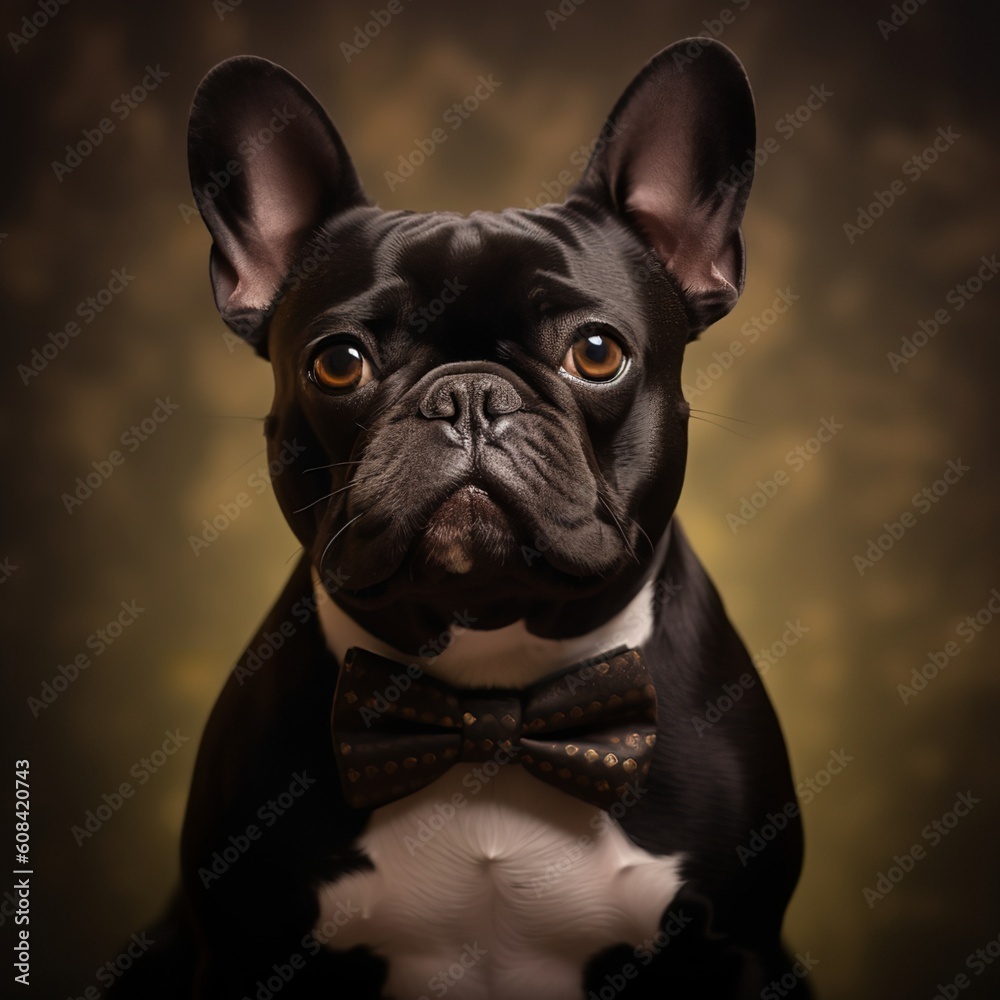 Elegant French Bulldog in a Classic Portrait Pose