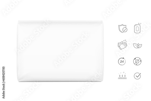 Realistic wrap pack mockup. Vector illustration isolated on white background. Easy to use for presentation your product, idea, design. EPS10.