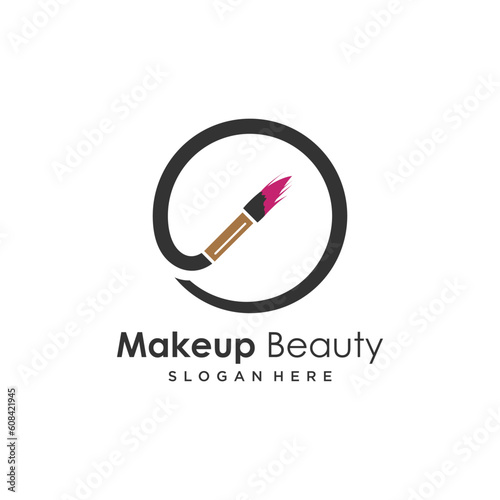 Makeup logo design with modern unique style idea