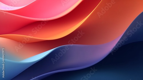 A vibrant and colorful background with a cell phone in focus. Generative ai