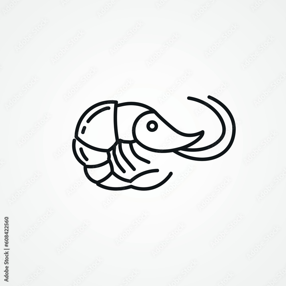 Shrimp line icon. Shrimp outline icon. Shrimp line icon. Shrimp outline icon.