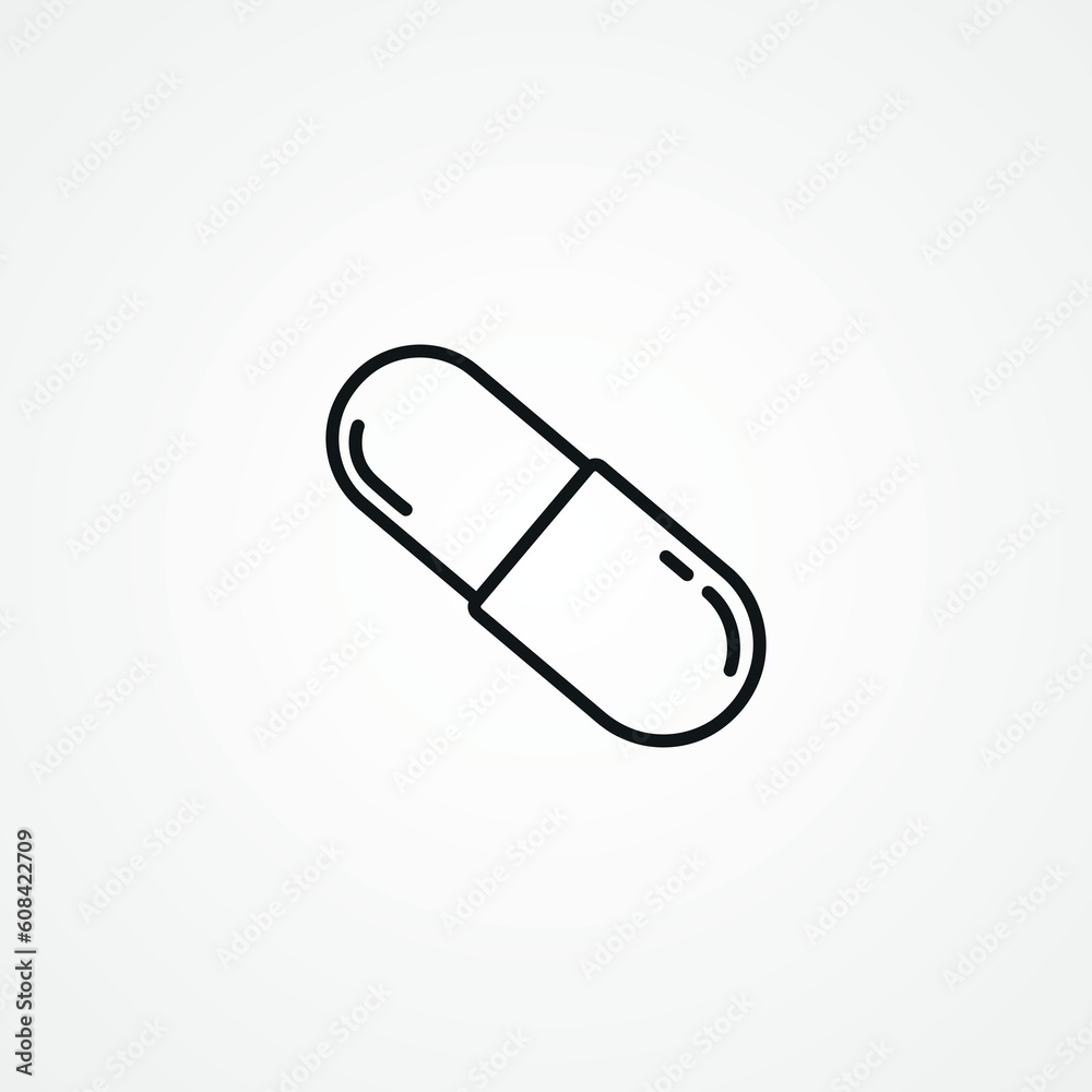 Pills line icon. drugs outline icon Pills line icon. drugs outline icon
