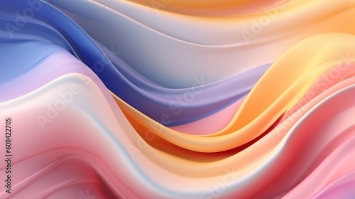 A vibrant abstract background with flowing curves and waves. Generative ai