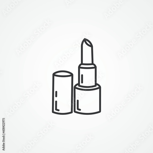 Lipstick line icon. Lipstick outline icon.