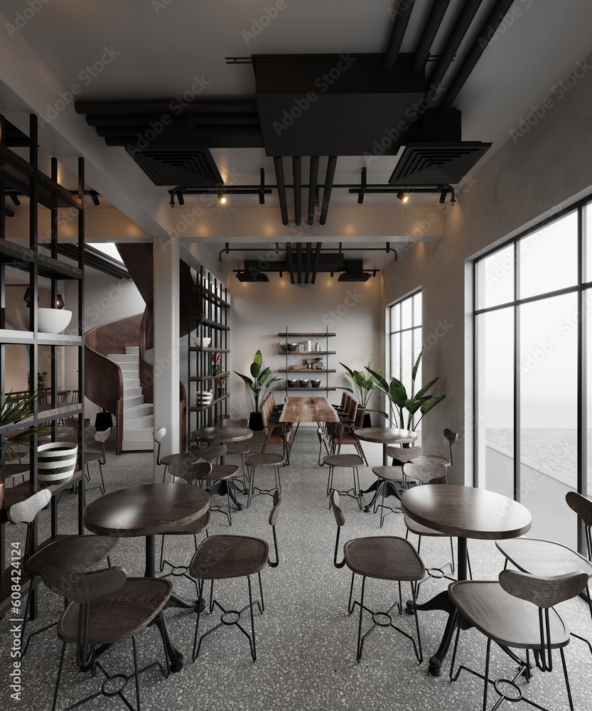 Fototapeta premium Modern coffee shop interior
