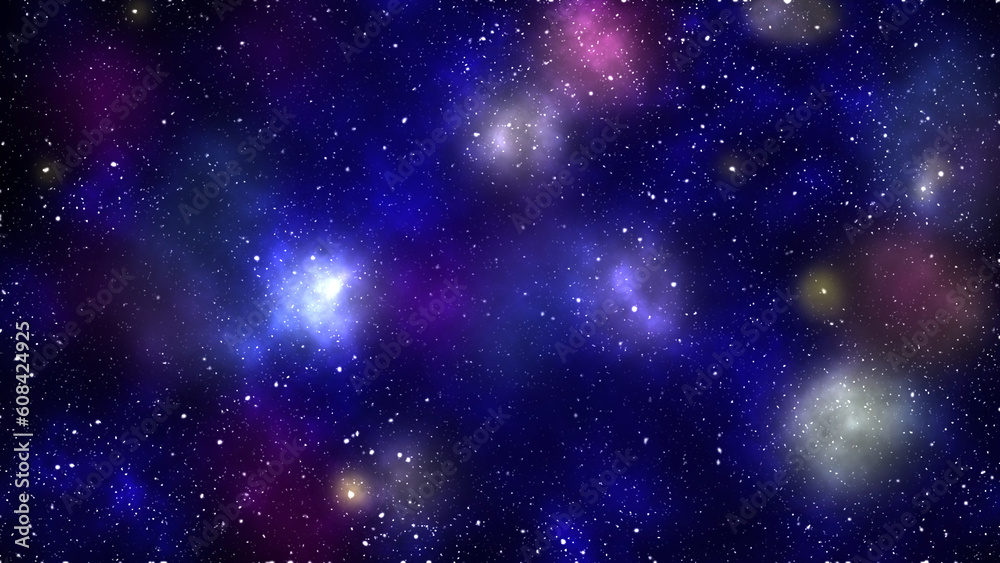 Abstract background with stars in the space.