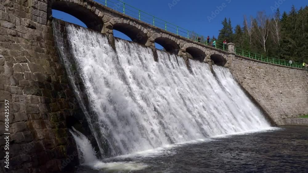Waterfall in the forest, a cascade of water flow among nature among greenery. recreational vacation Waterfall in the forest, a cascade of water flow among nature among greenery. recreational vacation