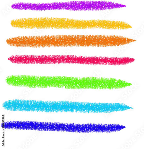 colored pencil lines children's drawing vector